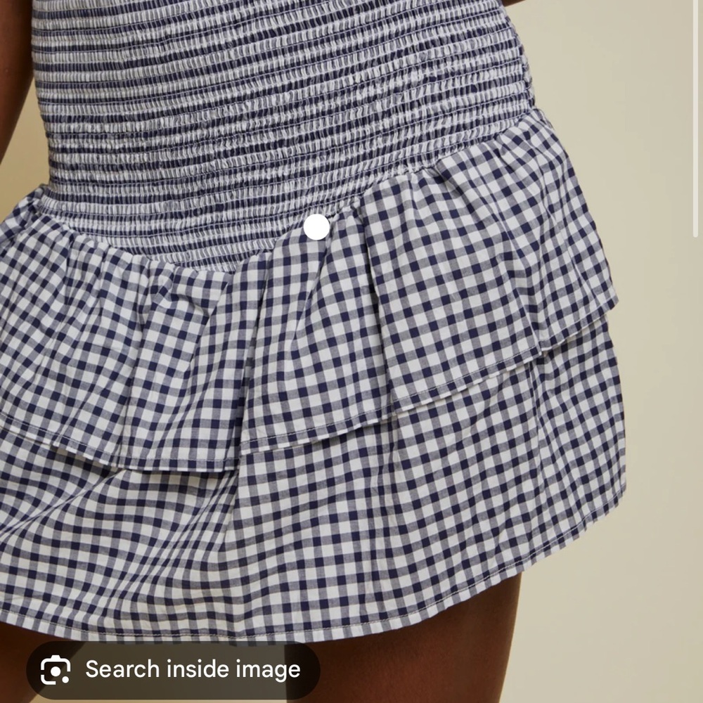 Nation LTD Blue and White Gingham Skirt